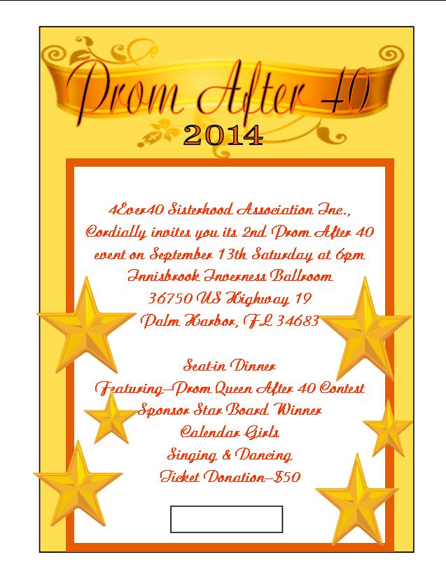 Prom After 40 -2014 September 13, 2015 Innisbrook- Inverness Ballroom, Palm Harbor